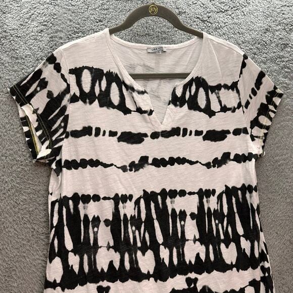 Lisa Todd Women's XL Short Sleeve Shirt Tie Die Style Lightweight Raw Hem - Picture 5 of 10